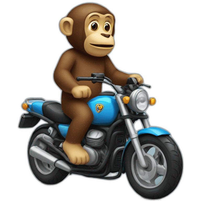 Un singe sur une moto emoji