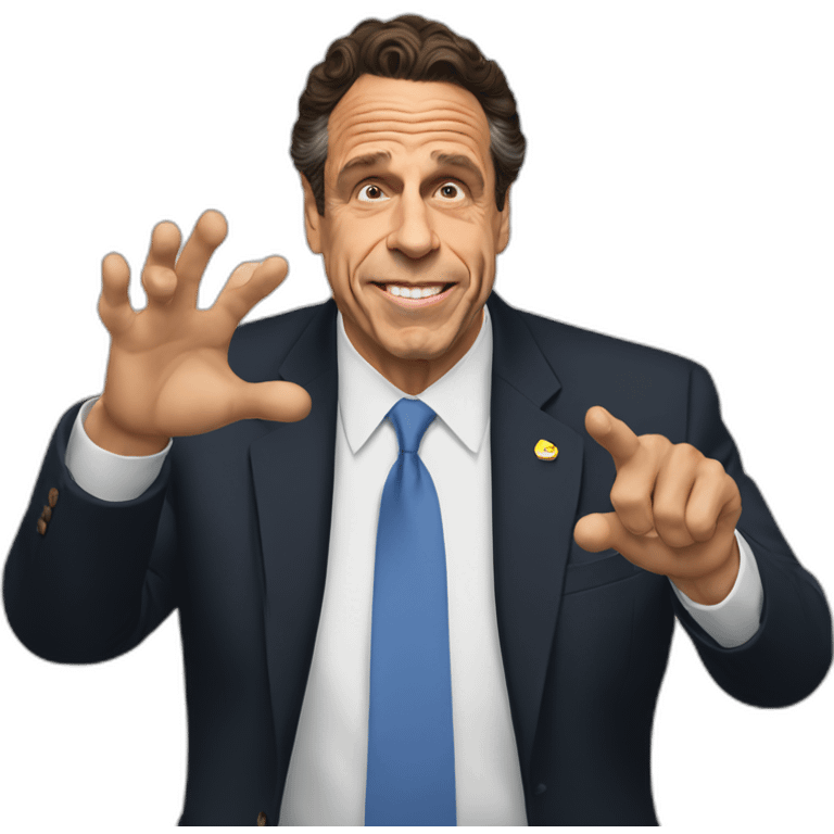 Andrew Cuomo flipping people off emoji