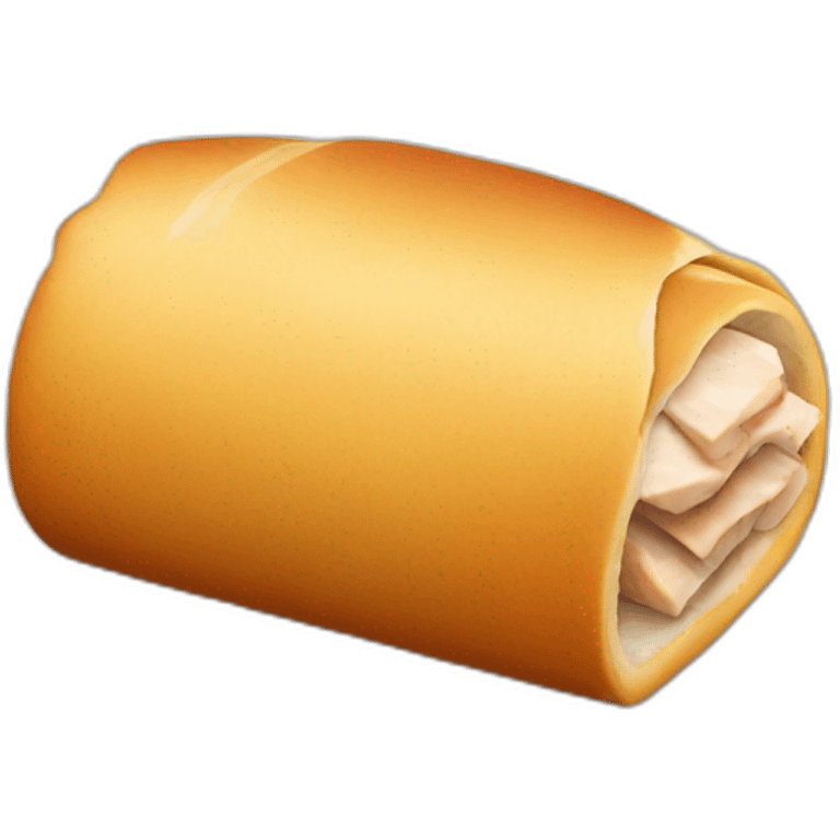 Chicken roll emoji