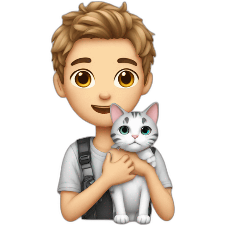 Boy love cat emoji