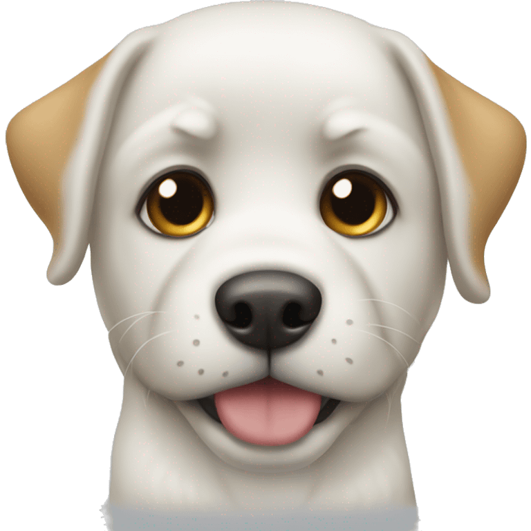 Perro snauzer blanco  emoji