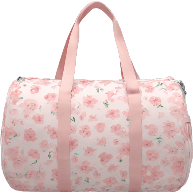 light pink floral gym bag emoji