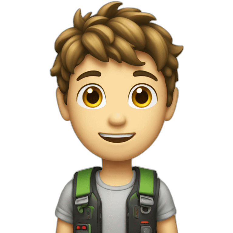 boy with nintendo emoji