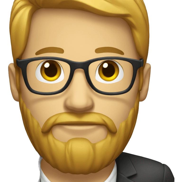 Businessman with a beard and glasses emoji