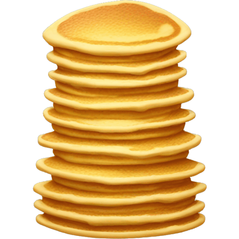 A beehive that looks like a stack of pancakes. emoji