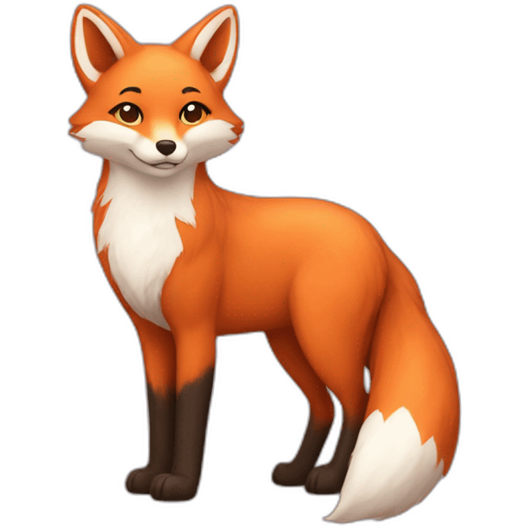 Fox with sakura emoji