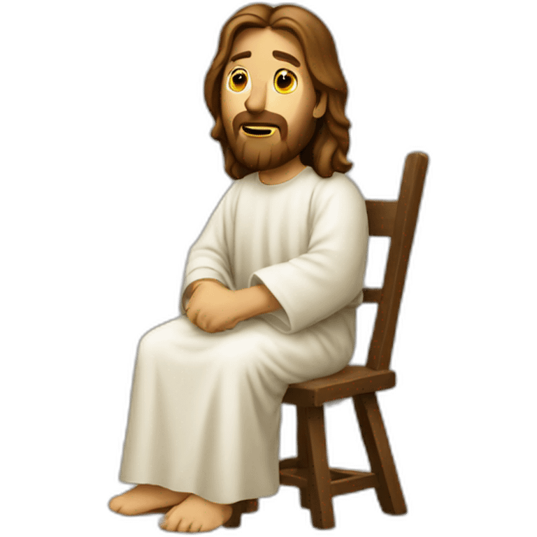 jesus waiting on chair emoji