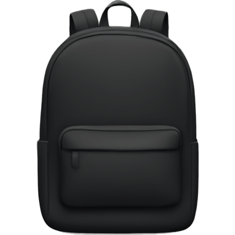 Black backpack without pockets  emoji