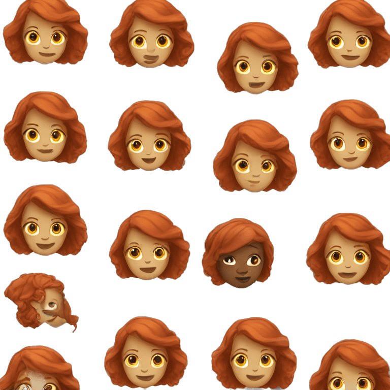 Red haired female artist emoji