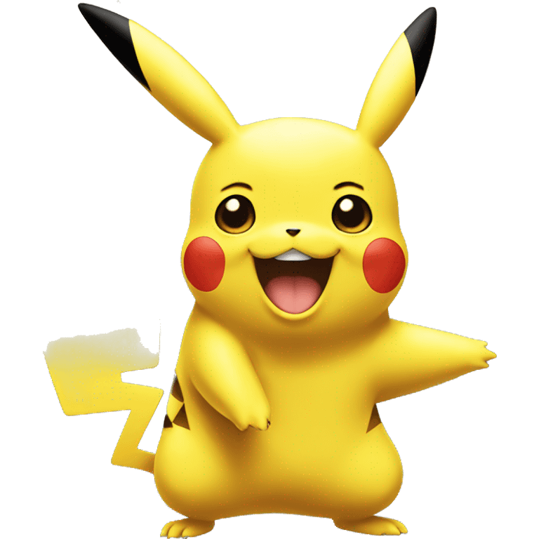 Pikachu is happy emoji