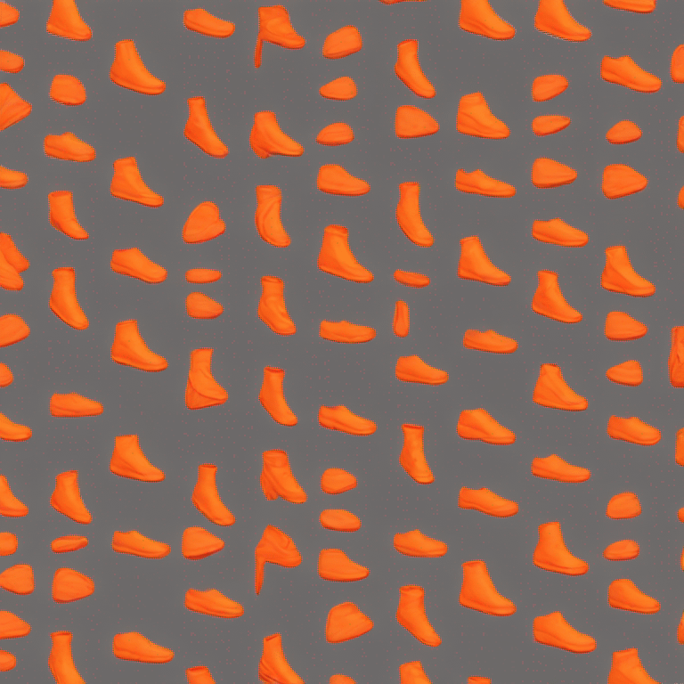 neon orange shoes emoji