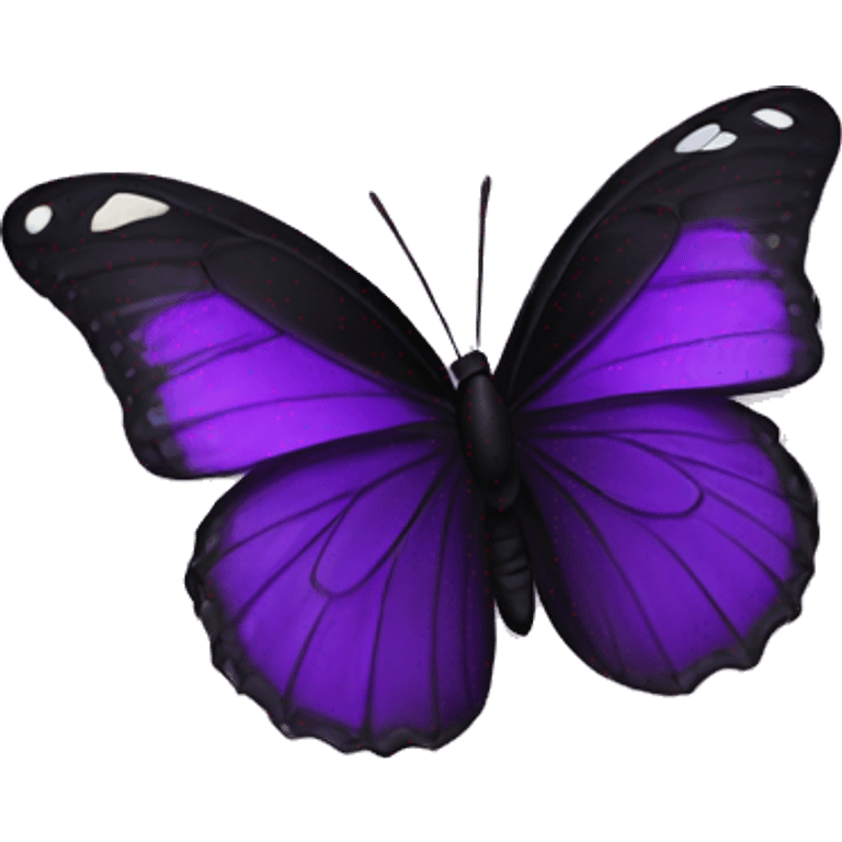 black and purple butterfly  emoji