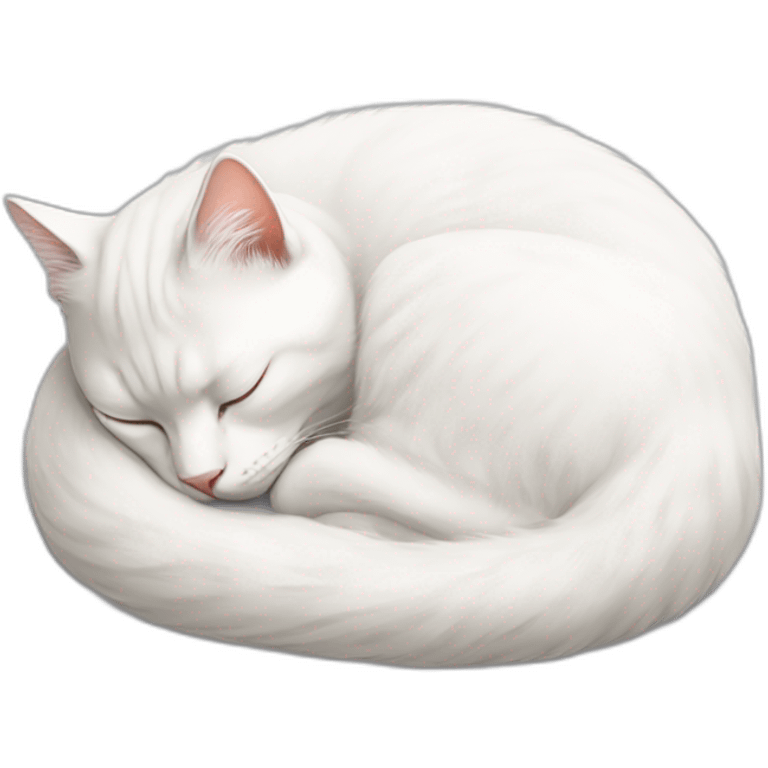 white-cat-sleep emoji