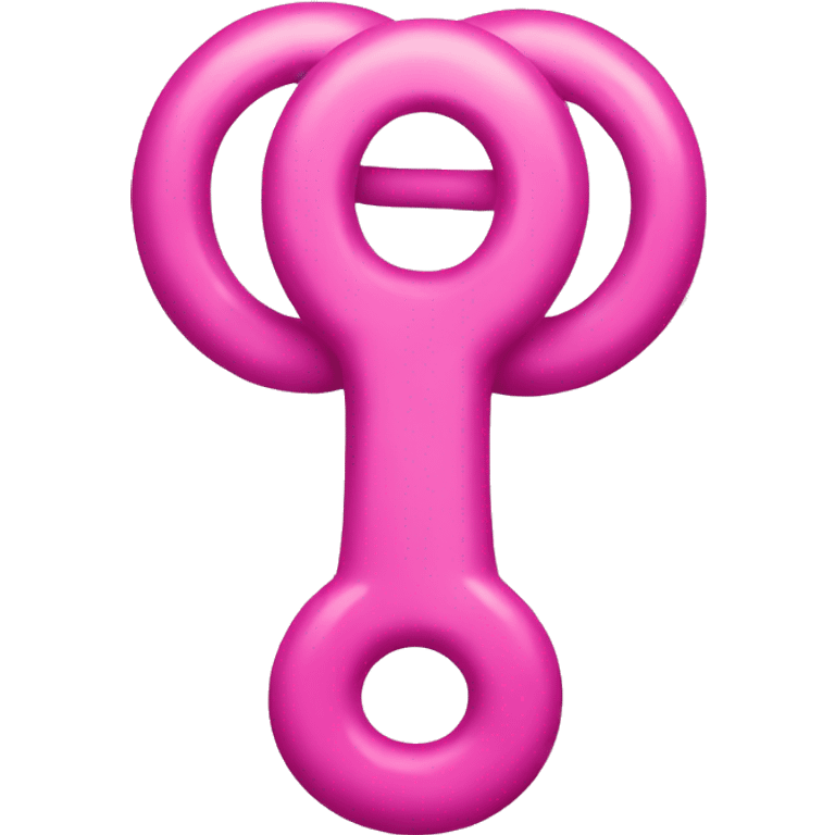 Pink rattle  emoji