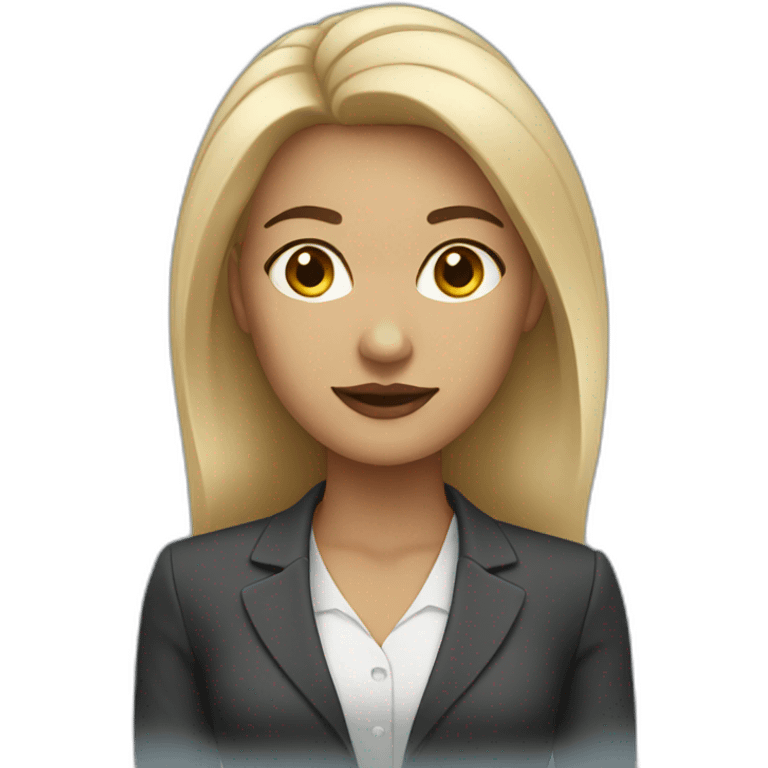 Business women with light skin emoji