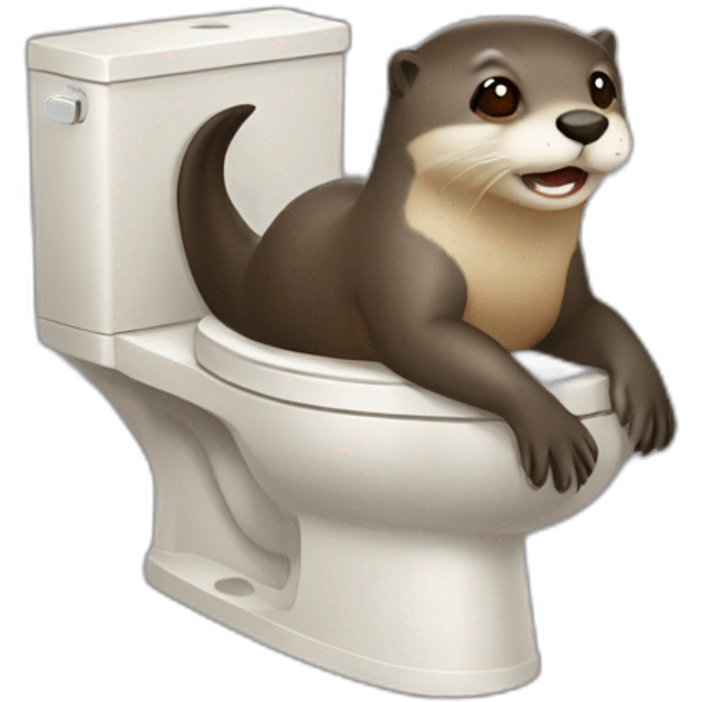 Loutre sur toilette emoji