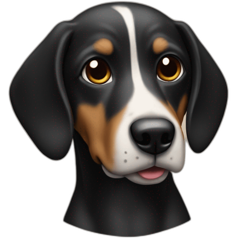 Chien noire mignon emoji