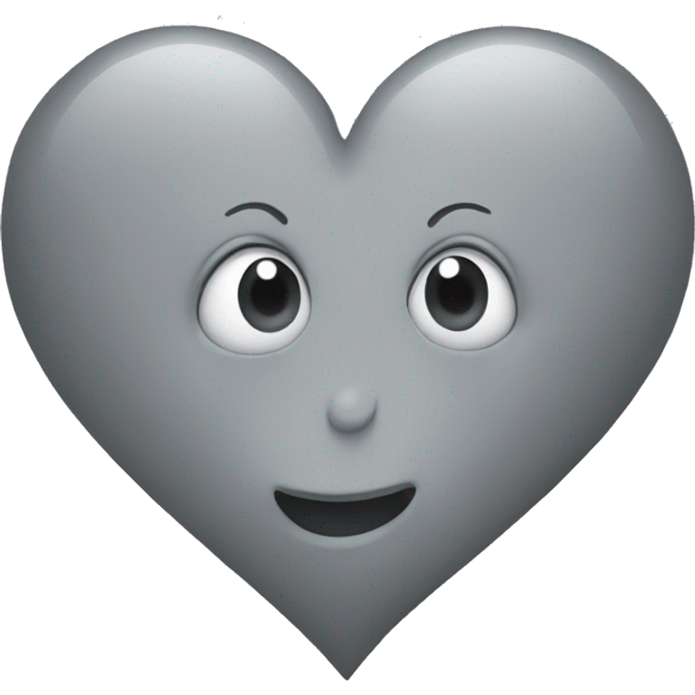 Gray heart emoji