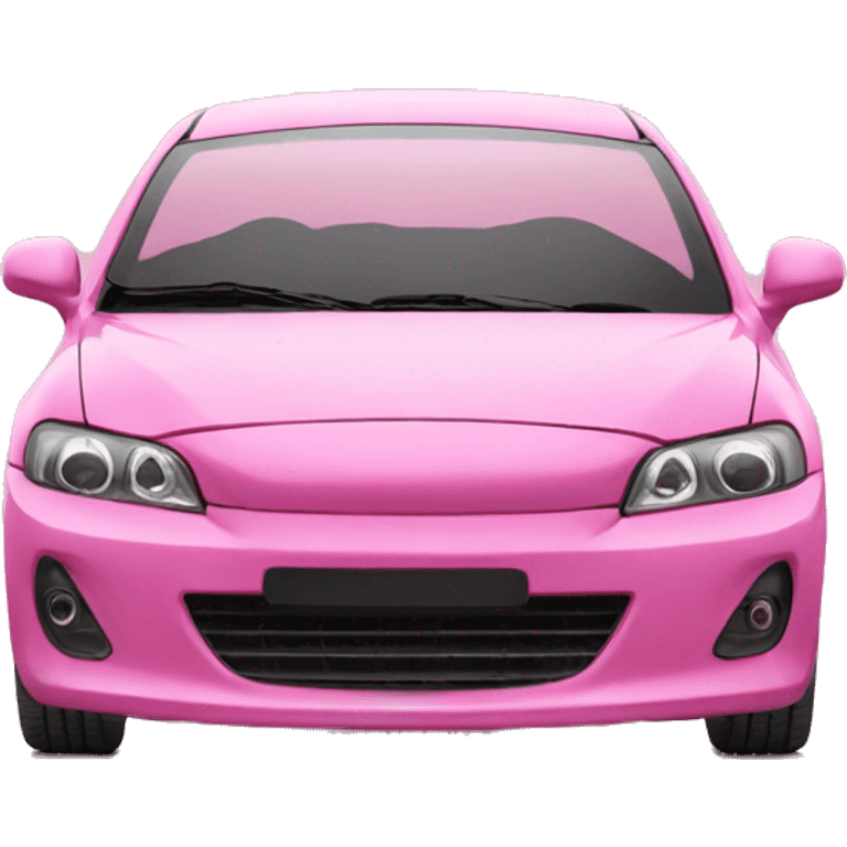 front of a pink car with P plates on  emoji