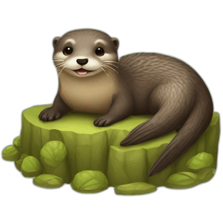 Loutre sur tortu emoji