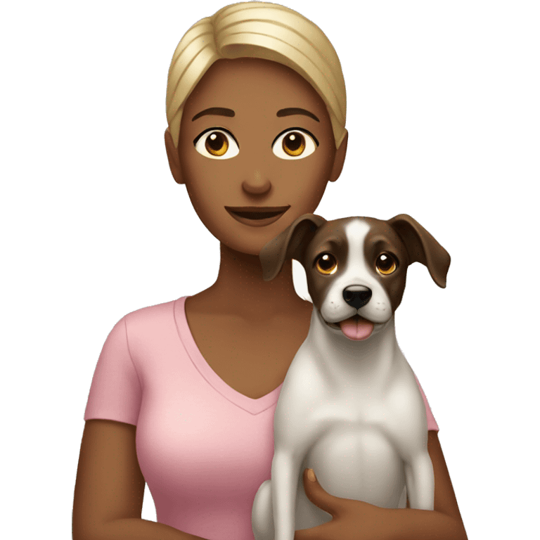 Women with dog emoji