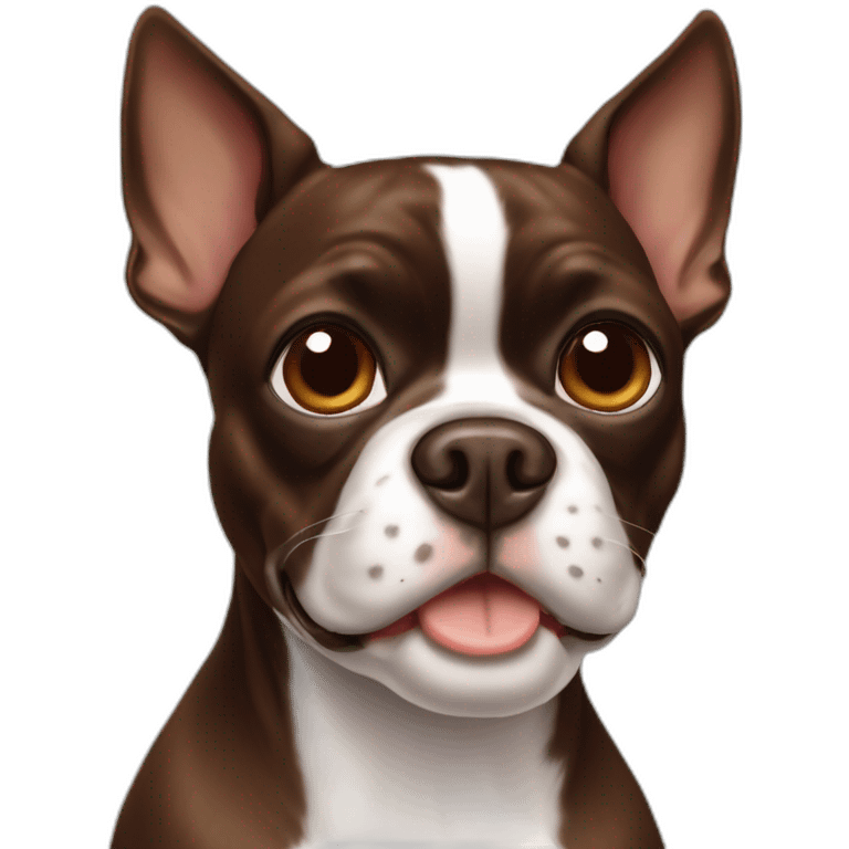 brown boston terrier dog emoji