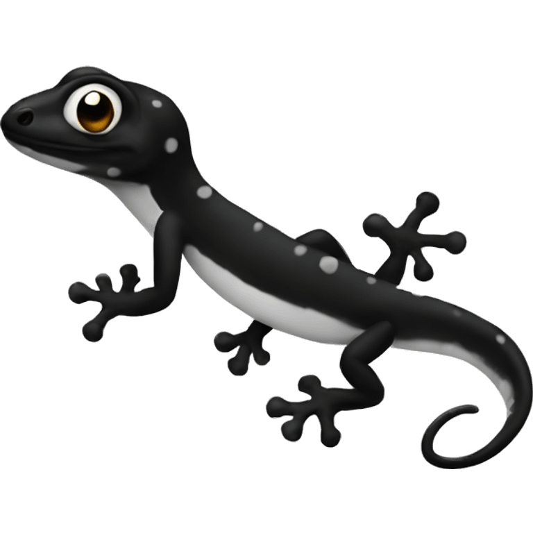 gecko white and black  emoji