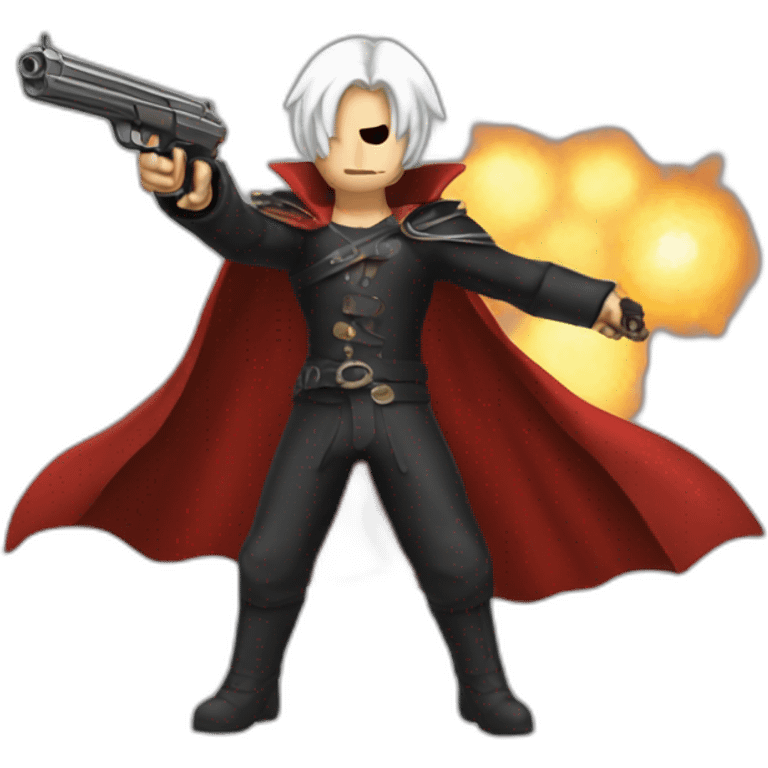 dante from devil may crying firing guns in the air emoji