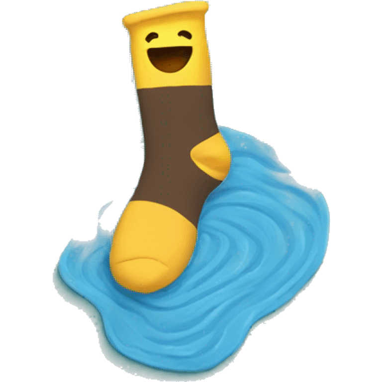 A sock in a lake emoji