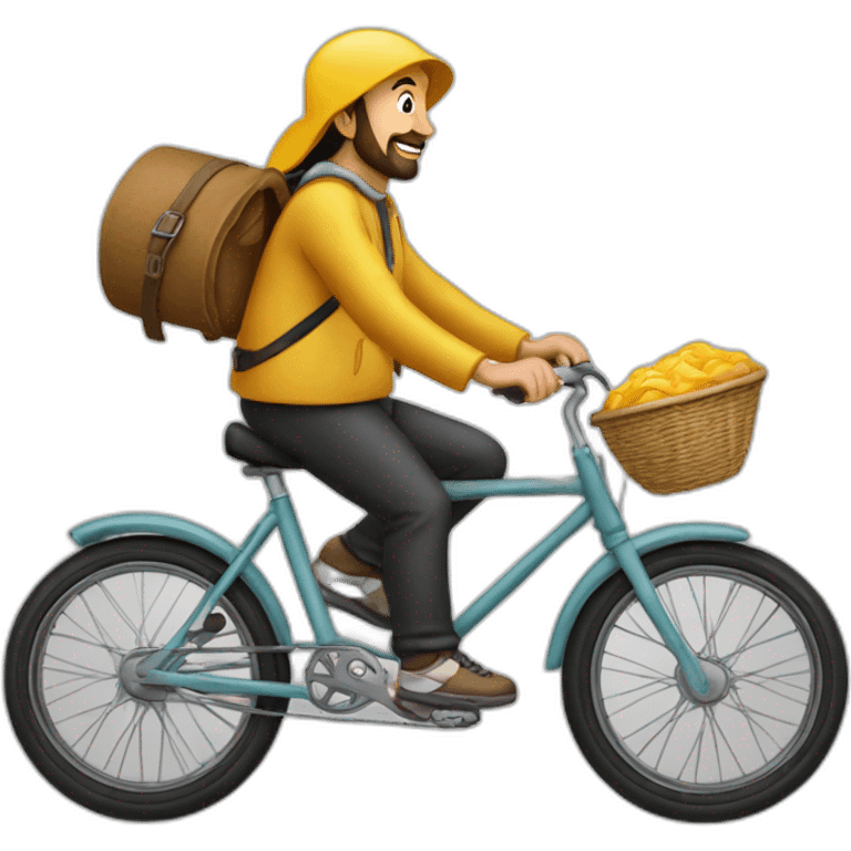 babouche sur un vélo emoji