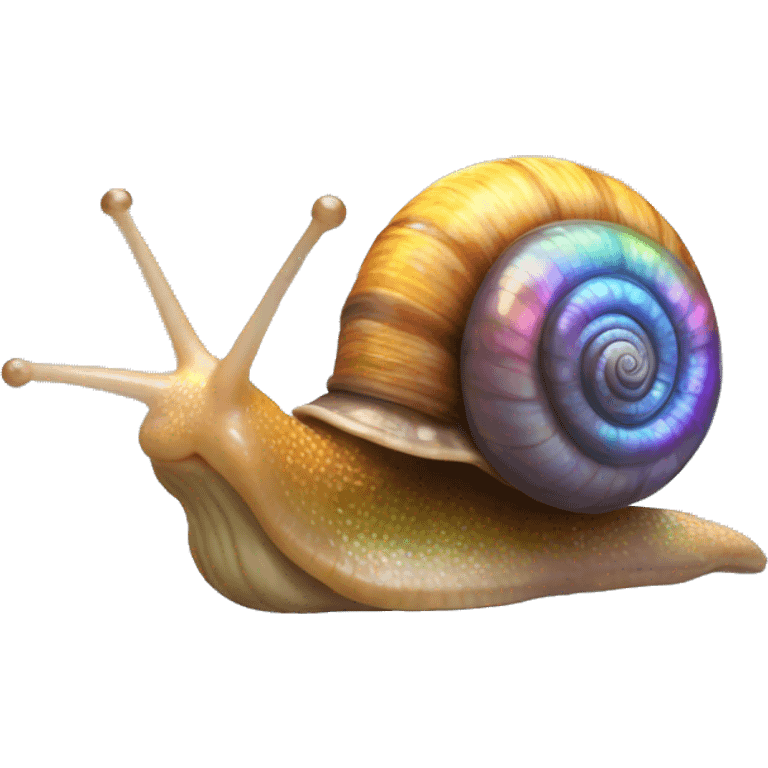 Holographic snail emoji