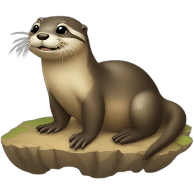 Loutre su tortue emoji