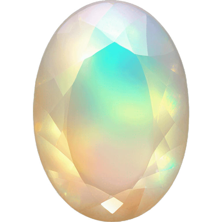 Opal oval gem emoji