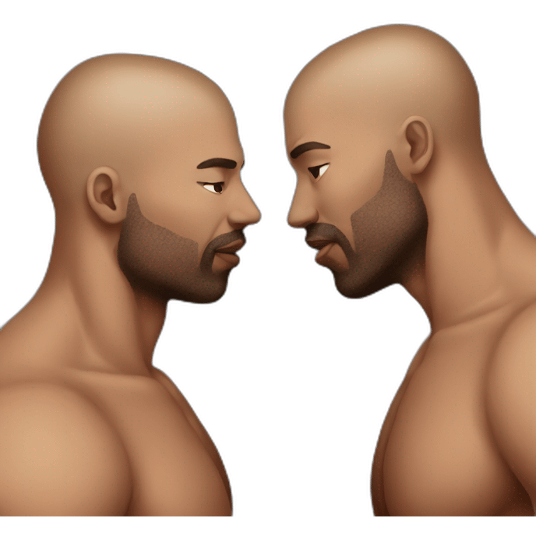 fit men kissing emoji