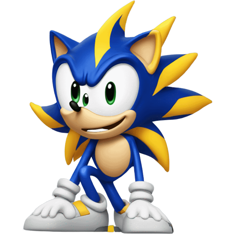 ai generated image of sonic but smelly emoji