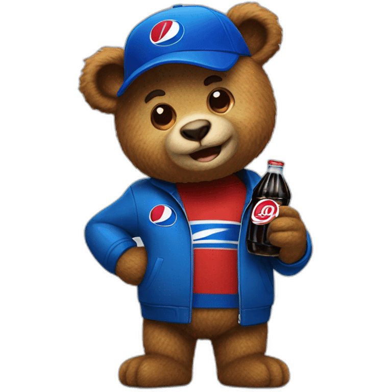 Freddy bear with Pepsi  emoji