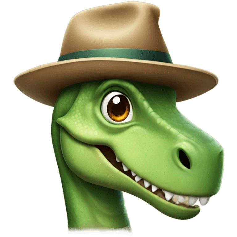 Dinosaur with hat emoji