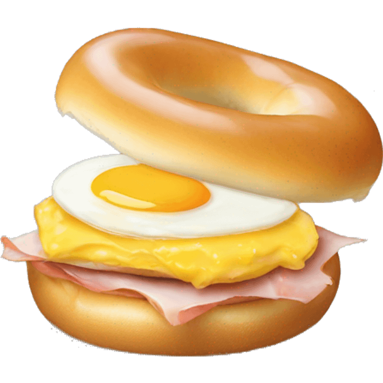 singular bagel with taylor ham egg and cheese emoji