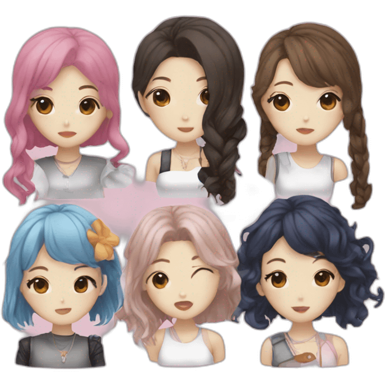 KPOP female music group members emoji