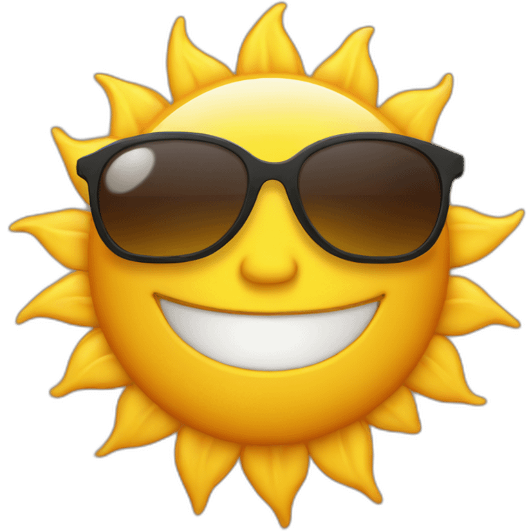 The sun with sunglasses emoji