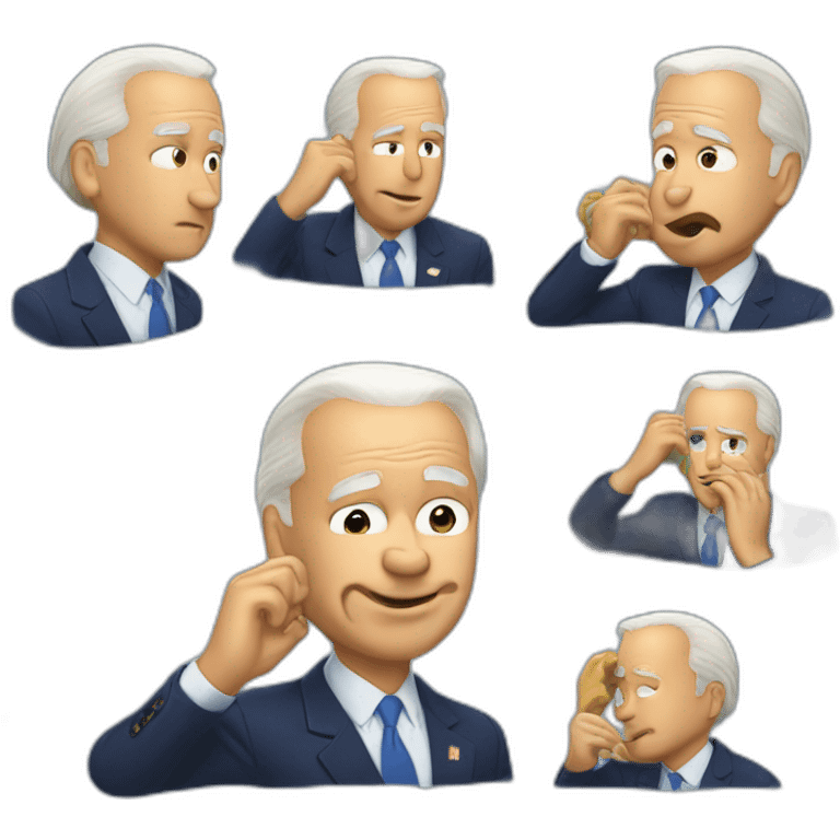 Joe Biden sniffs hair emoji