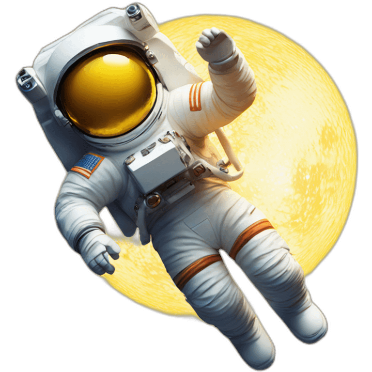 astronaut falling into sun emoji