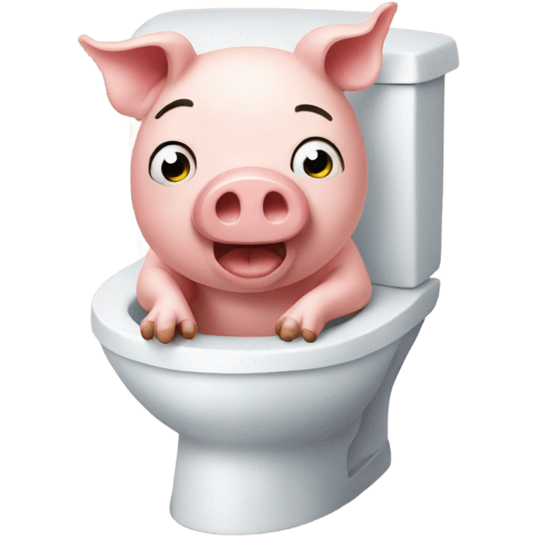 Pig on the toilet  emoji