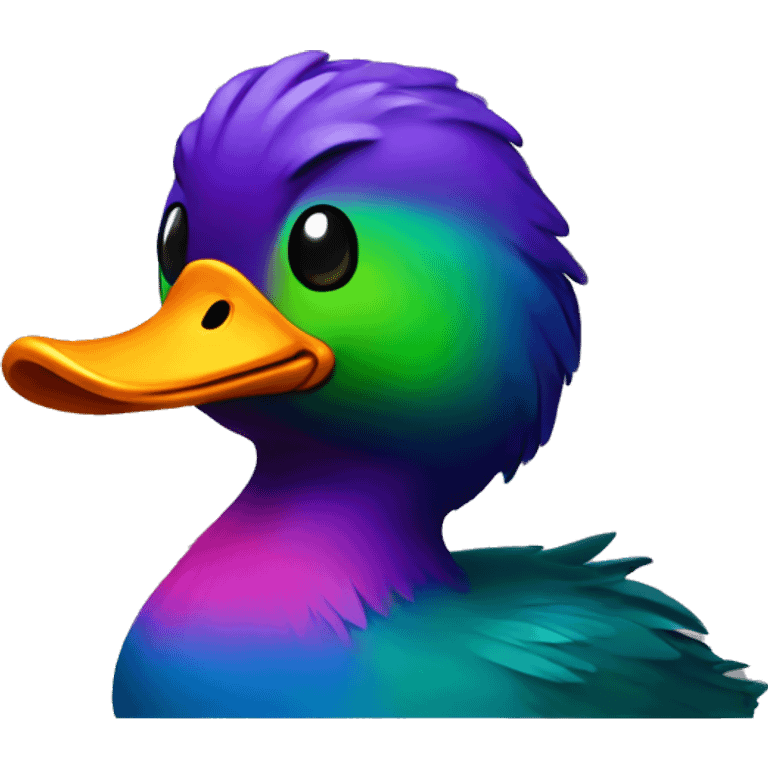 saturated colorful duck  emoji