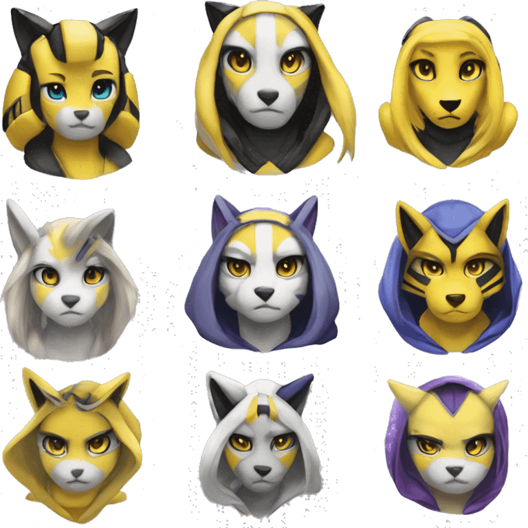 Anthro Metabee Medabee Renamon Zeraora Vernid emoji