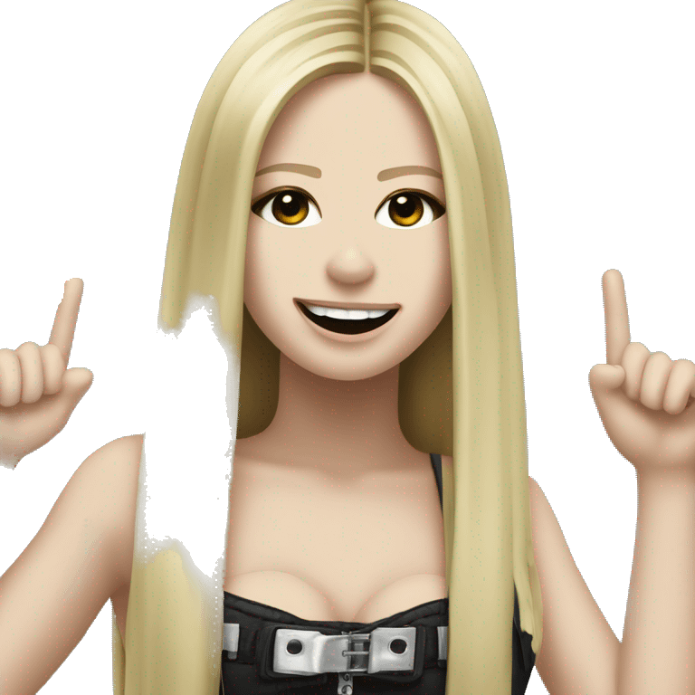 Avril Lavigne rockeando emoji