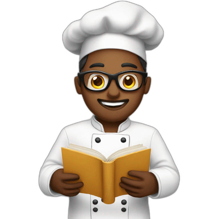 chef reading book emoji