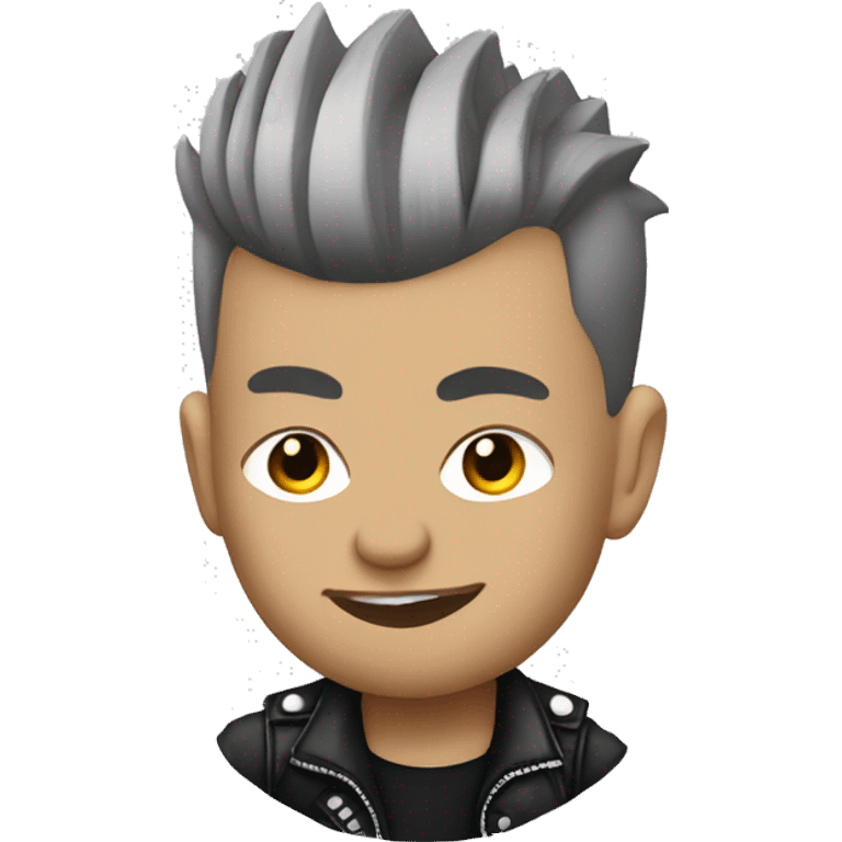 punk rocker with mowhawk haircut and tattoos emoji