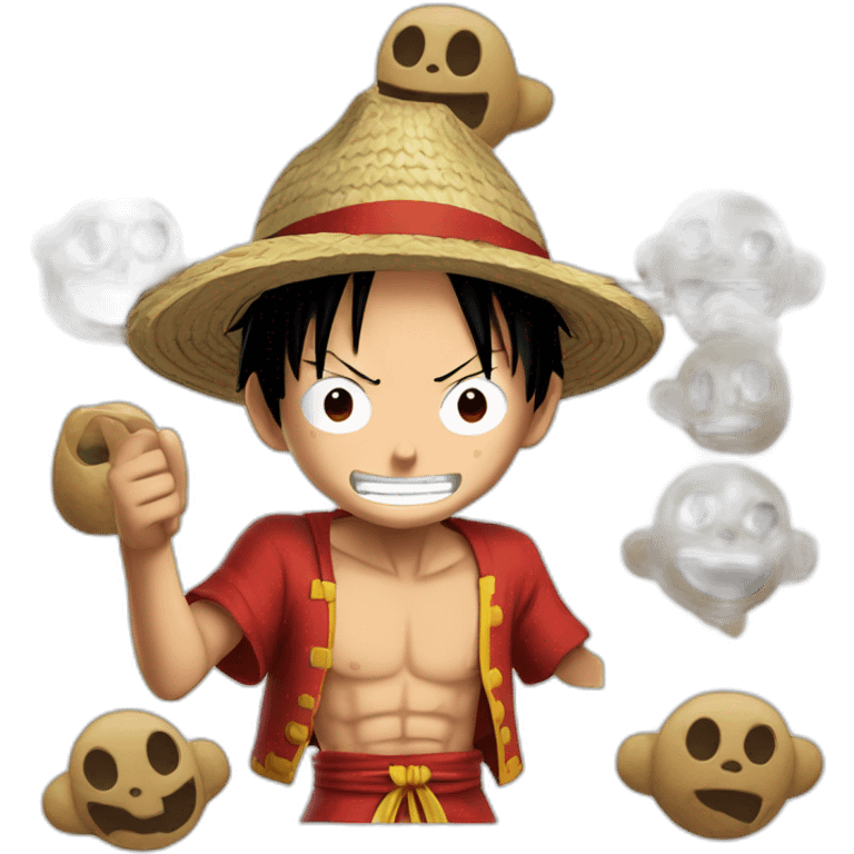 Luffy qui fait caca emoji