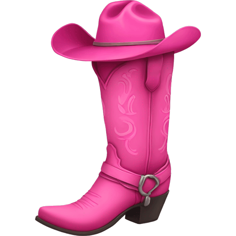 Pink cowgirl boot emoji